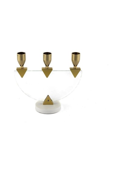 Mikasa Moor Gold 3lü Cam Şamdan 20x8x17cm Gold