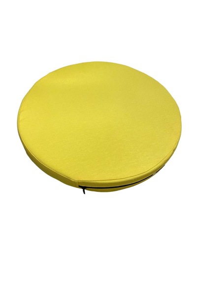 Kreş Anaokulu Yuvarlak Oyun Minderi Aktivite Minderi 40x40x5 Cm - Sandalye Minderi - Bahçe Dekor Minderi Yuvarlak Minder Sarı