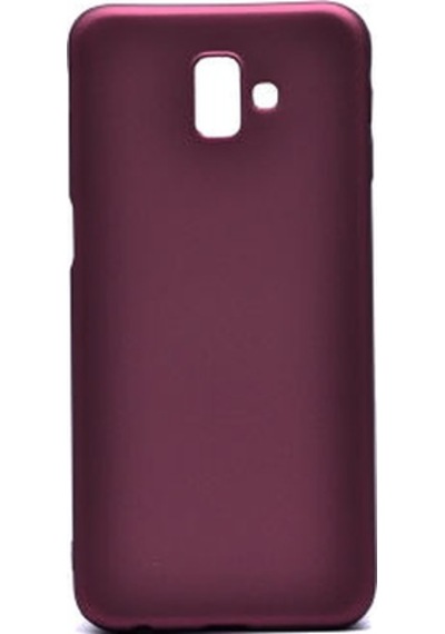 Samsung Galaxy Uyumlu J6 Plus Kılıf Esnek Yapılı İnce Slim Silikon Kapak Ryc/premier Bordo