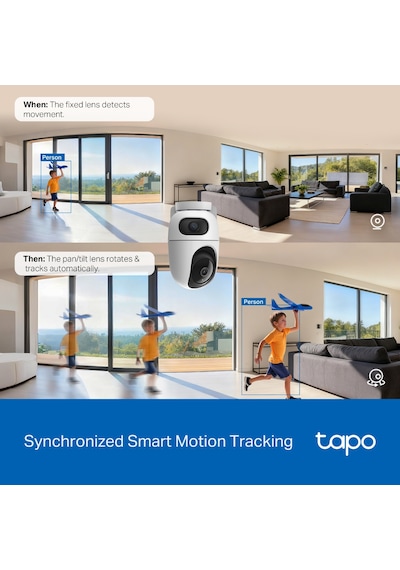 Tp-link Tapo C245d 2k 3mp Çift Lensli Akıllı Güvenlik Kamerası 360 Geniş Açı Ve Tele-lens Akıllı Hareket Takibi