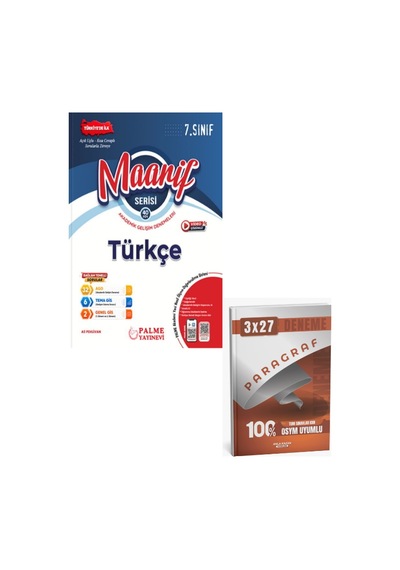 Palme 2027 7. Sınıf Türkçe Maarif Serisi Akademik Gelişim Denemeleri 40 Föy+ Anla Kazan Paragraf