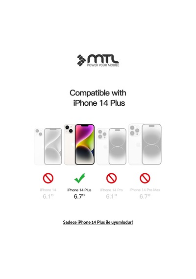 İphone 14 Plus Şeffaf Magsafe Kılıf Mtl Safe