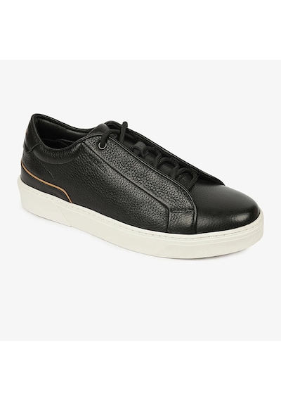 Greyder 17420 Erkek Siyah Hakiki Deri Sneaker Ayakkabı Siyah