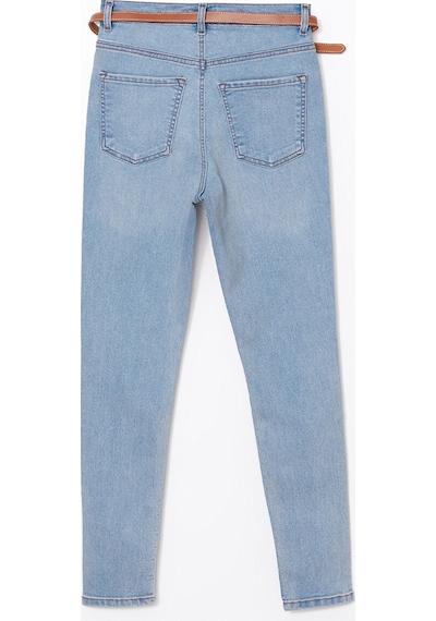 Lcw Jeans İndigo Beli Kemerli Jüpiter Süper Skinny Fit Jean Pantolon