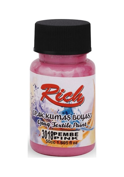 Rich Opak Kumaş Boyası 50Cc - 3018 Pembe