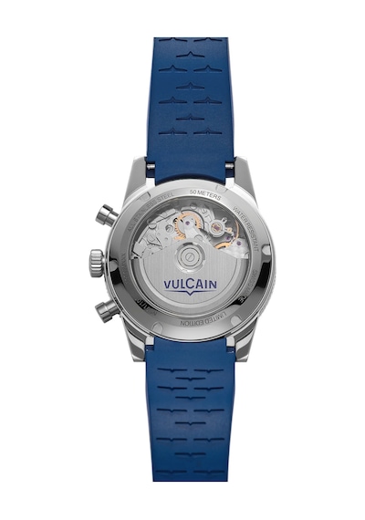 Vulcain Skindiver Chronograph Blue Bar258 Limitli Üretim Otomatik Erkek Kol Saati Metalik