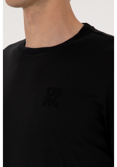 U.S. Polo Assn. Erkek Regular Fit Siyah Bisiklet Yaka Tişört 50300815-VR046