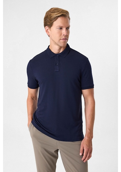 Back And Bond Lacivert Regular Fit Polo Yaka Tişört