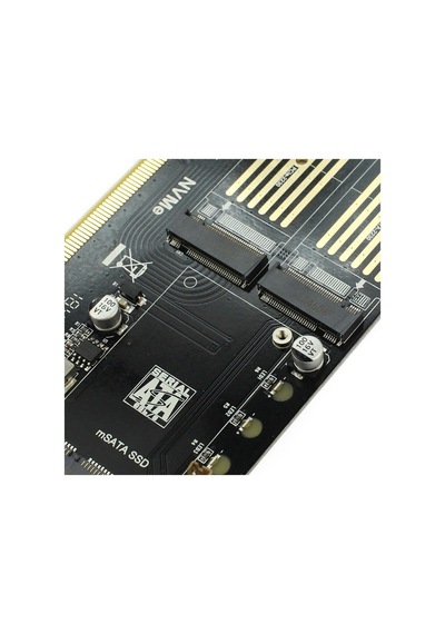 Wozlo Pcı Express Pcı-e 3.0 & Çift Sata Ngff Nvme Msata M-key B/m-key Ssd Kart Adaptörü 3'ü 1 Arada