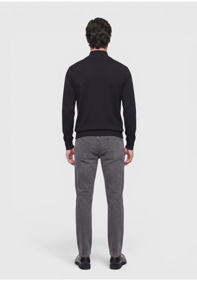 Ramsey Antrasit Dokuma Slim Fit Casual Pamuk Karışımlı Pantolon