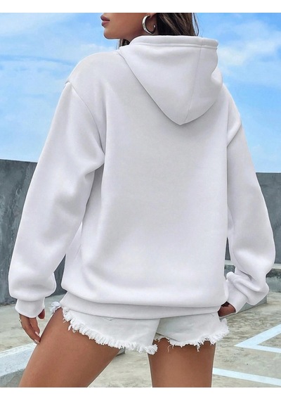 Uyguntarz Unisex The Weekend Baskılı Oversize Sweatshirt beyaz