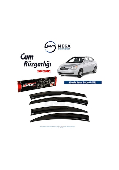 Hyundai Accent Era 2006-2013 Cam Rüzgarlık Mugen Tip Sunplex