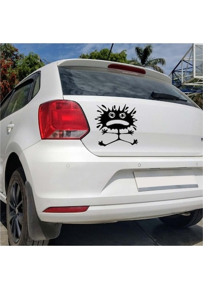 Korkak Komik Araba Stickerı Vinil Sticker Yapıştırma