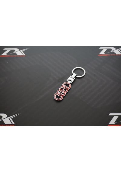 Audi Halka Logo Krom Metal Çift Yön Anahtarlık