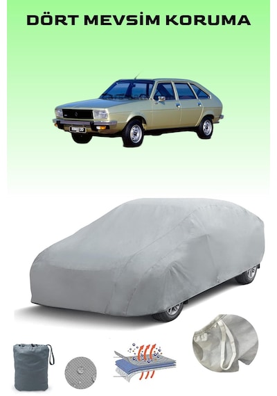 Gri Renault 20 Araba Brandası, Oto Örtüsü, Araba Çadırı Gri