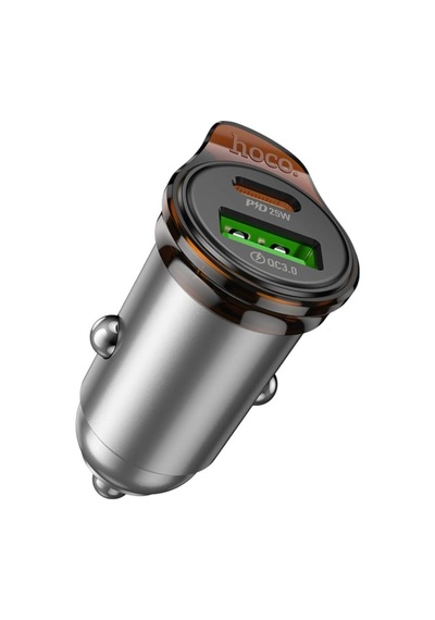 Tr Nz16a Rigorous 43w Type-c Ve Usb-a Çıkışlı Çift Port Araç İçi Pd Hızlı Şarj Cihazı Gri