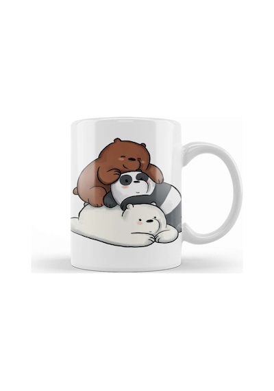 Bears Love We Bare Bears Kupa Bardak Porselen Karışık