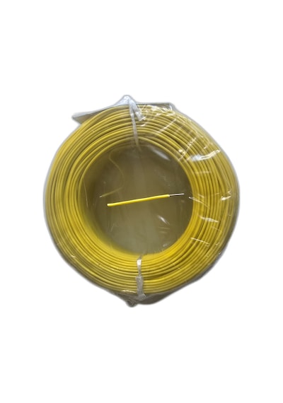Tek Damarlı Kalaylı Tam Bakır Zil Teli Montaj Teli 0.50 Mm 100 Metre Sarı Zil Kablosu
