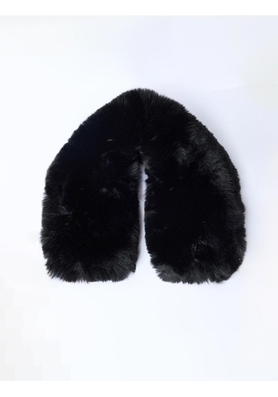 Jimmy Key Siyah Kısa Peluş Atkı 5ww315533900