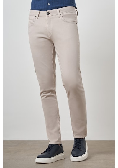 Morven Erkek Taş Pamuk 5 Cep Slim Fit Jean Kot Pantolon 25ms003036870 Taş