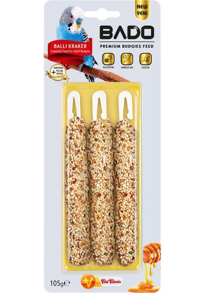 Bado Muhabbet Kuşu Krakeri Ballı 105gr