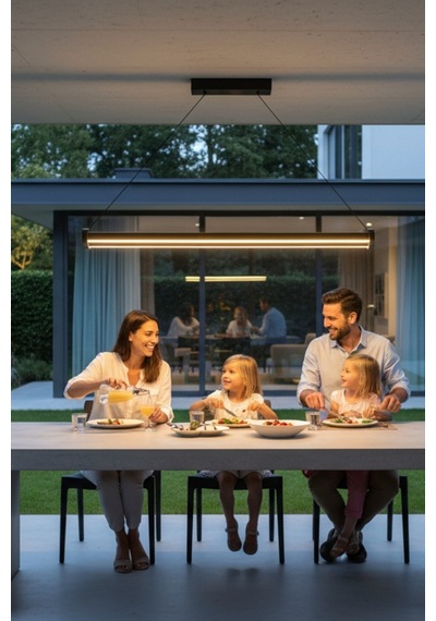 Mira Rose Gold Lineer Led Sarkıt Avize Kumandalı Dim Edilebilir Aşağı Işık Sarı Işık