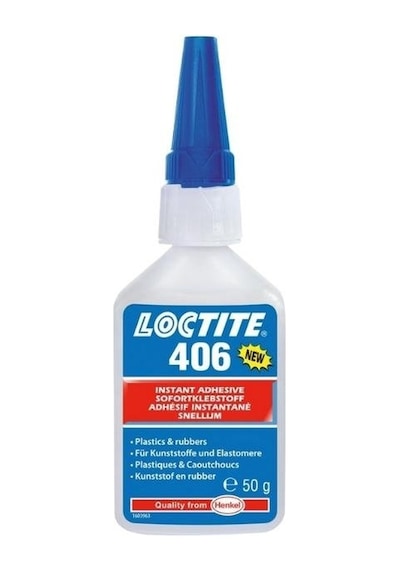 Loctıte 406 Plastik Kauçuk Yüzeylere Hızlı Yapıştırıcı - 50 Gr.