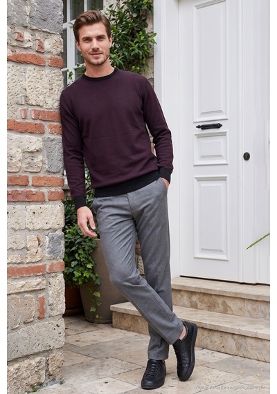 Buratti Normal Bel Regular Fit Düz Paça Pantolon Erkek Pantolon 6843703 Gri