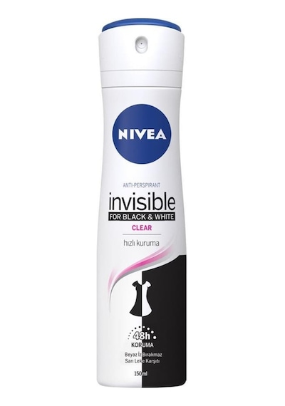 Nivea Black&White Invisible Clear Kadın Deodorant 150 ML x 2