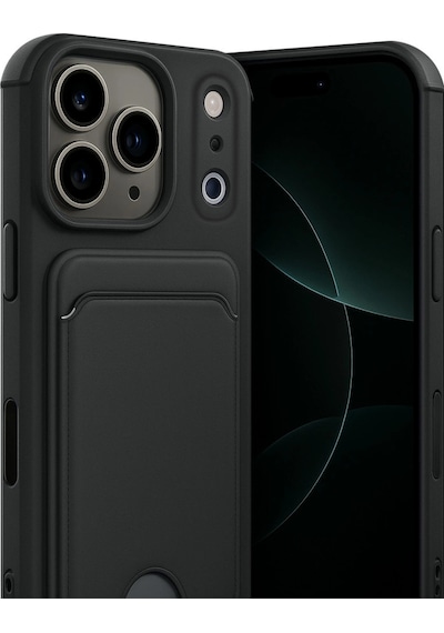 Apple, Uyumlu iPhone 17 Pro Kelvin Kartvizitli Silikon Siyah