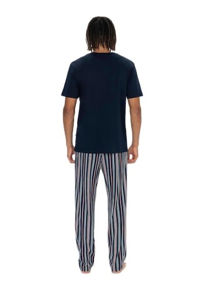 U.s. Polo Assn. 18905 Erkek Bisiklet Yaka Kısa Kol Şortlu 3'lü Pijama Takım Lacıvert