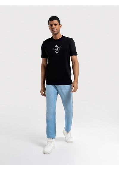 Slouchy Elastic Waist Fit Erkek Pantolon Denim