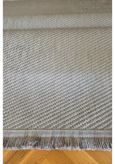 Leiva Home Lara 03 Bej Sisal İskandinav Modern Kaymaz Taban Yumuşak Özel Ölçü Salon Koridor Halısı 0160a-krem/gri
