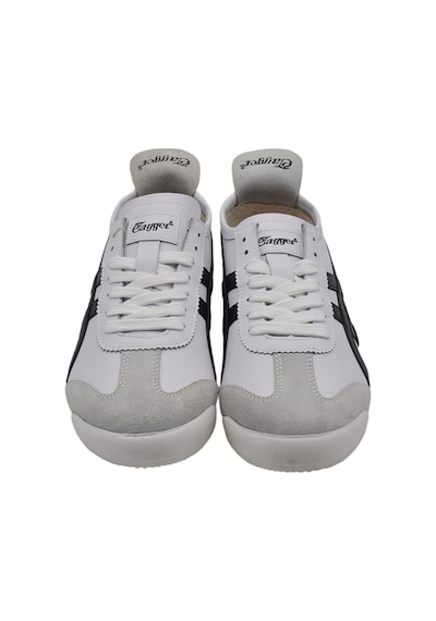 Etayger E-3226 Unisex Deri Sneaker Spor Ayakkabı Beyaz / Siyah Beyaz