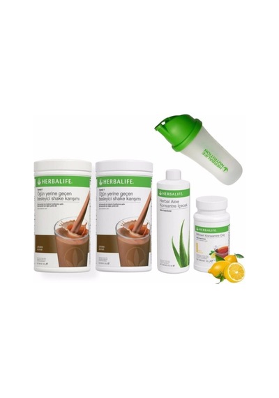 Set 2 Adet Çikolata Shake 1 Ad. Aloevera 1 Ad. Limon Çay 50 Gr Ve Shaker