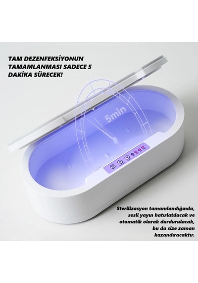 Dailytech Akıllı Uv Dezenfeksiyon Kutusu Telefon Aksesuar Maske Takı Sterilizasyon Cihazı