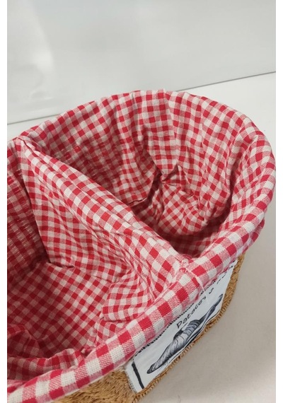 Digithome Oval Rattan Hasır Patates Soğan Çift Bölmeli Sepet Düzenleyici Organizer -9t03 Kahverengi