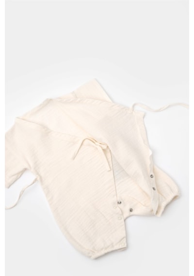 BabyCosy Organik Müslin Kruvaze Kısa Kollu Tulum Csym7000 001