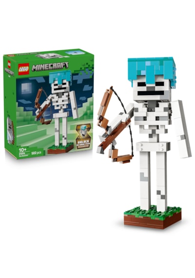 LEGO® Minecraft® İskelet 21594 - 10 Yaş ve Üzeri Çocuklar için Aksesuarlar İçeren Yaratıcı Oyuncak Yapım Seti (502 Parça)