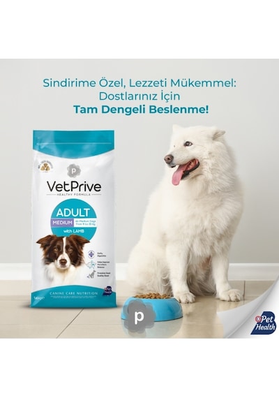 Vet Prive Orta Ve İri Irk Yetişkin Köpek Maması Kuzu Etli 14 Kg