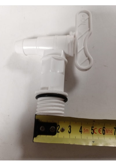 2 Adet - Plastik Musluk 3/4 Dişli Bahçe & Sulama Musluğu Beyaz