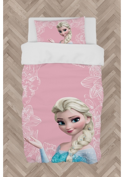 Mekta Home Bebek Ve Çocuk Odası Motifli Elsa Desenli Pembe Nevresim Takımı