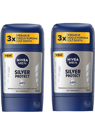 Nivea Men Silver Protect Erkek Stick Deodorant 2 x 50 ML