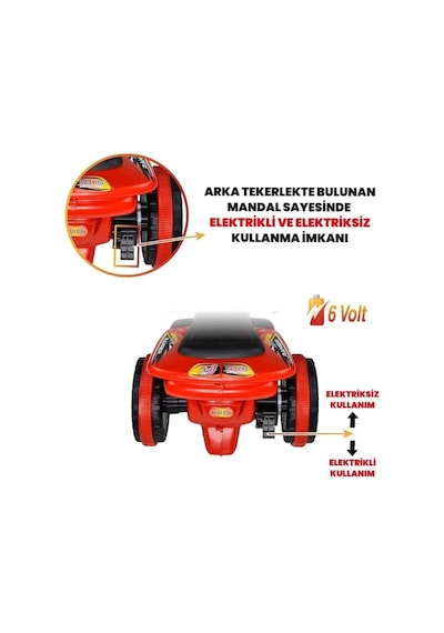 Uzaktan Kumandalı Akülü Atv Ranger 6 Volt 35 Kg Taşıma Kapasitesi Kırmızı