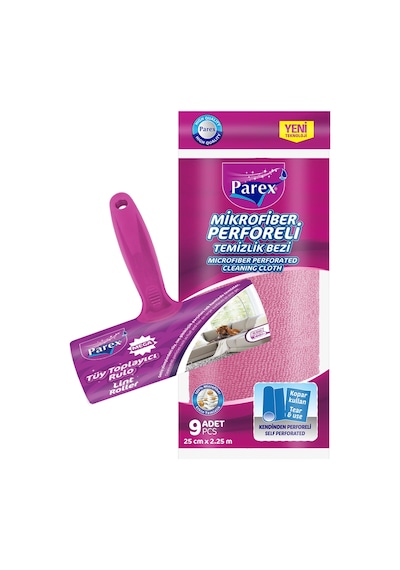 Mega Tüy Toplayıcı Rulo Ve Mikrofiber Perforeli Rulo Bez Paketi