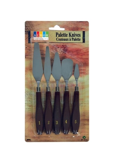 Tr 5 Li Metal Spatula Seti, Çelik Spatul, Akrilik, Yağlı Boya, Hobi Çalışmaları