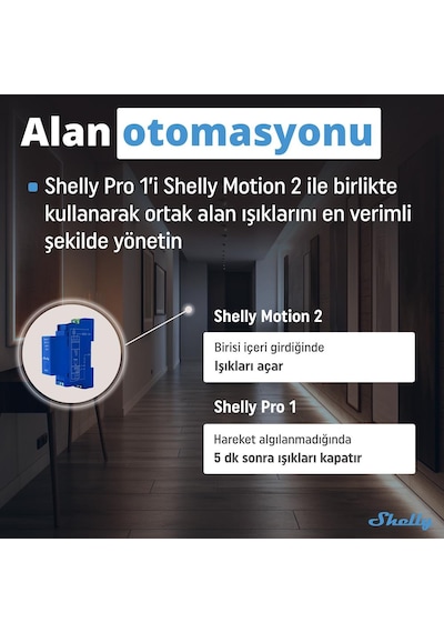 Shelly Pro 1 Dın Ray 1 Kanal Akıllı Röle