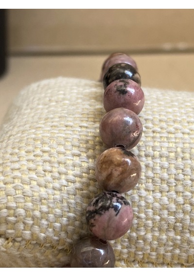 Rodonit Doğal Taş Bileklik 8mm Aa Kalite Mühürlü Çok Renkli