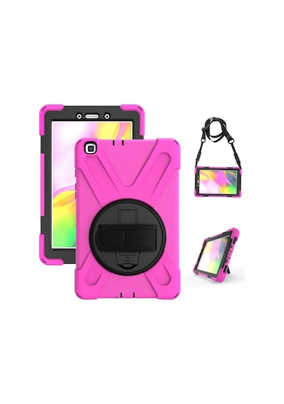 Samsung Galaxy T290 Tab A 8 Kılıf Amazing Tablet Kapak - Pembe Arka Kapak