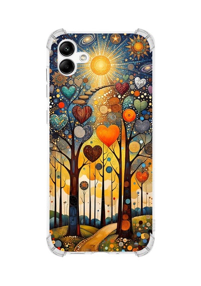 Printify Samsung Galaxy A04 İle Uyumlu Düşlerin Dansı Serisi Yıldız Yolculuğu Tasarımlı Uv Baskılı Köşe Korumalı Antişok Kılıf Şeffaf